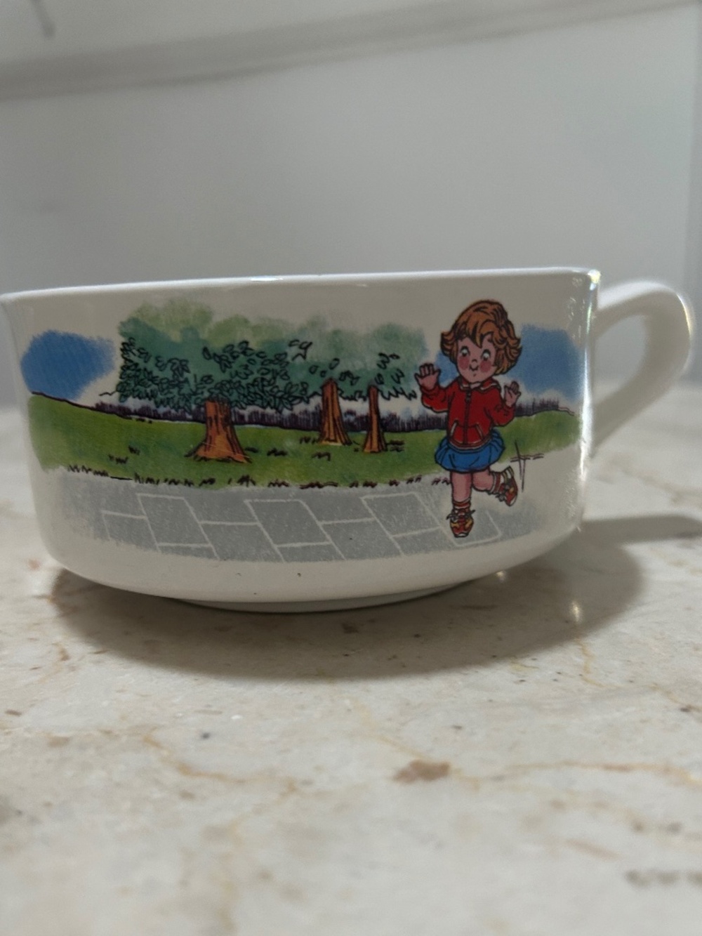 Vintage 1980s Campbell’s Soup Kids Hopscotch Bowl with Handle